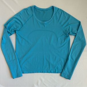 Lululemon Swiftly Tech Long Sleeve Shirt 2.0 Race Length Turquoise Tide Size 14